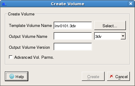 Create New Seismic Volume. 2003.12 (L), R5000 (R)