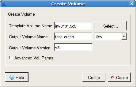 Create New Seismic Volume. 2003.12 (L), R5000 (R)